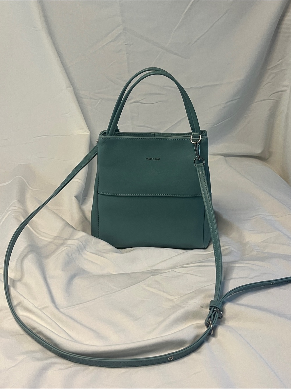 Matt & Nat Teal-Blue Top-Handle Crossbody Bag